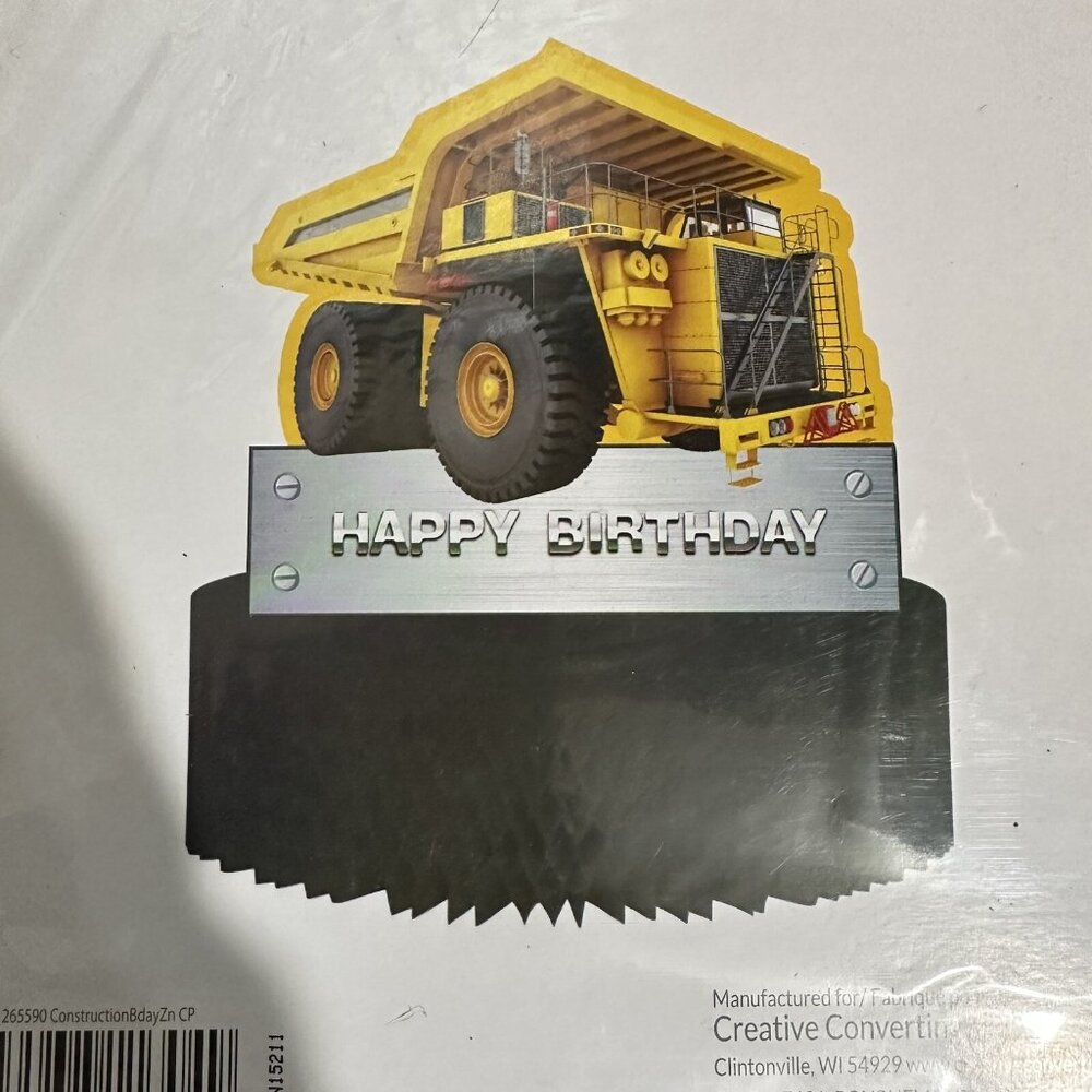 Dump Truck Heavy Equipment Construction Party Decor Centerpiece Balloons Treats - Picture 4 of 12